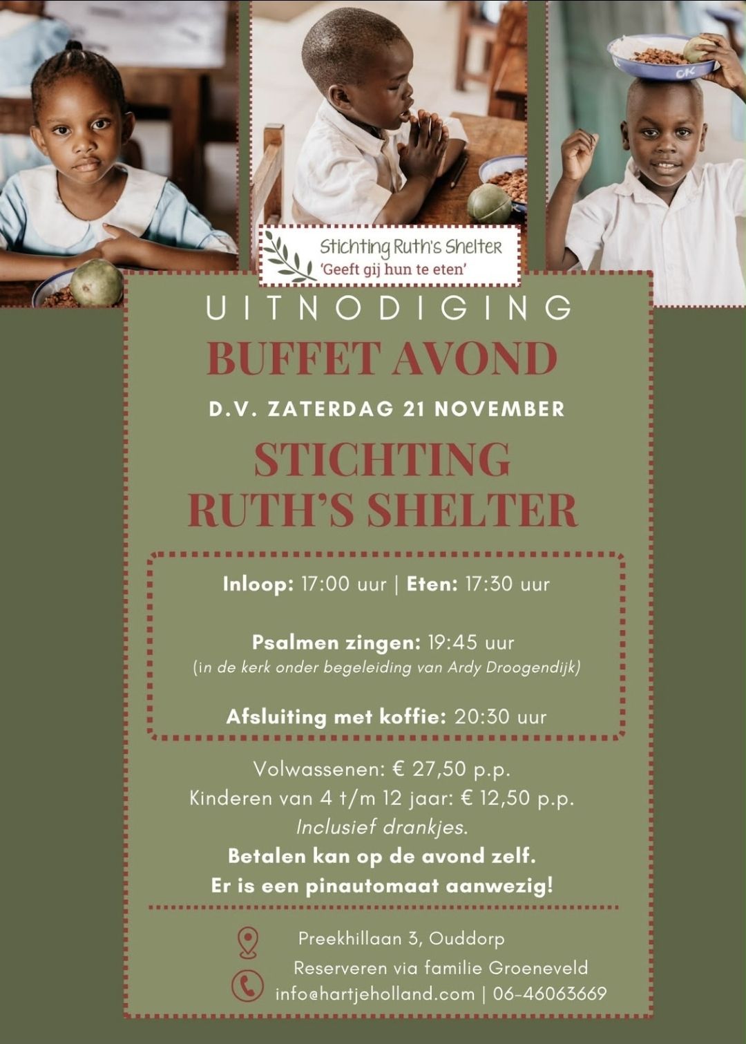 Afbeelding bij Buffet-Avond Stichting Ruth's Shelter
